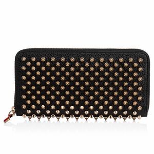 NEW Christian Louboutin Studded Wallet - large black/ gold